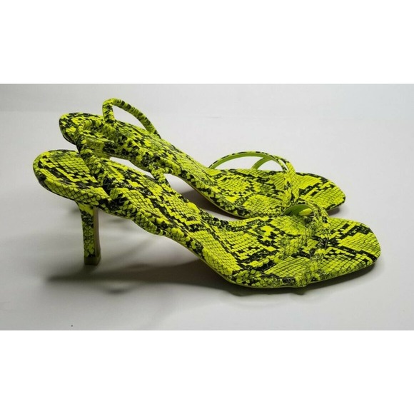 Zara Shoes - Sold! ✔Zara Lime Green Neon Heeled Sandals